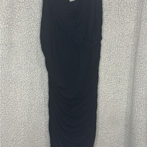 Elegant Black Draped Dress